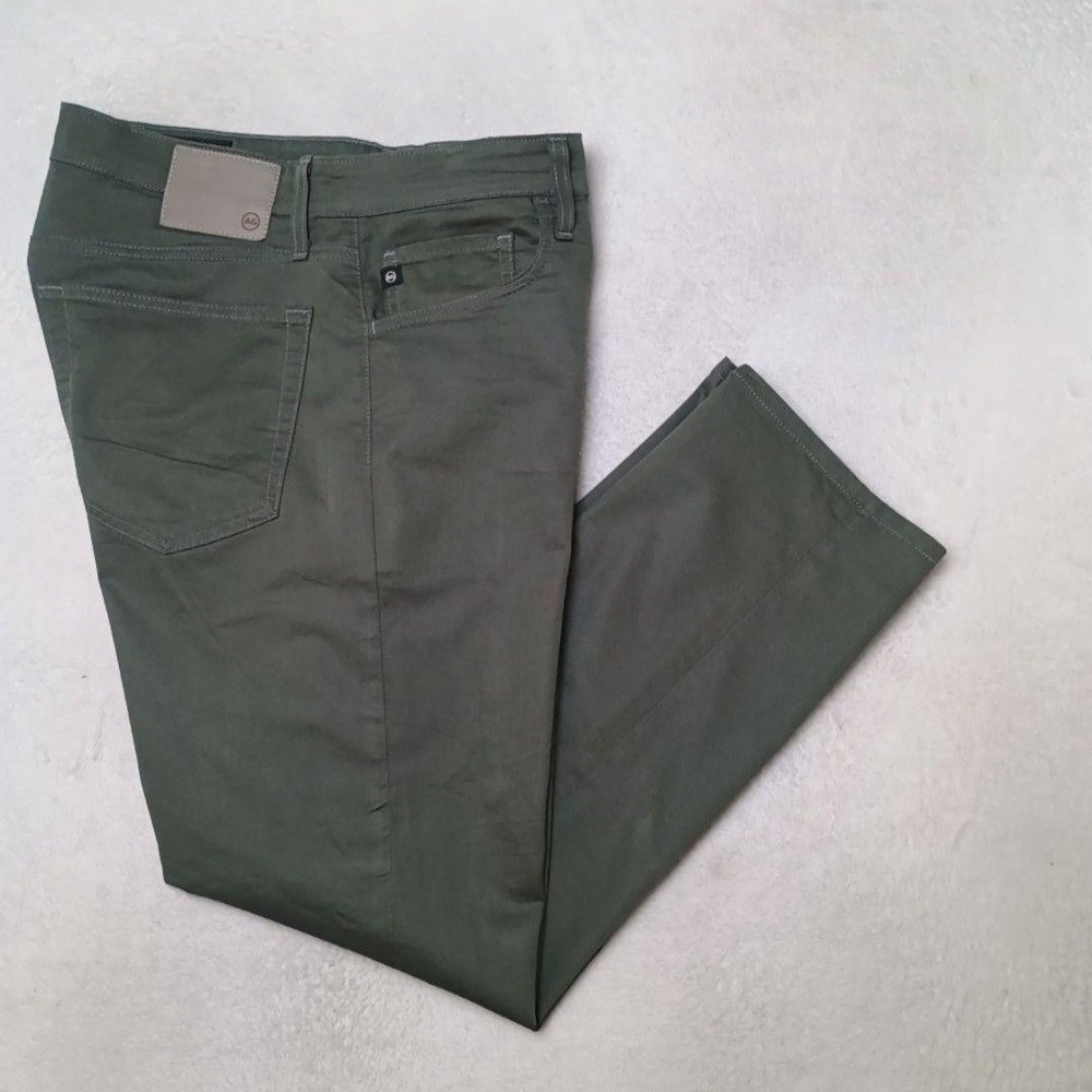 Adriano Goldschmied Pants Men 36x29 Green Tellis Chino Modern Slim Stretch